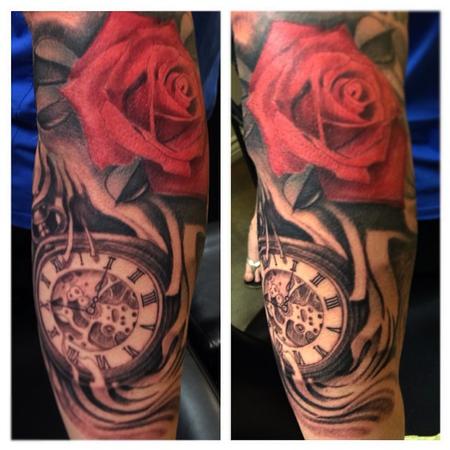 Tattoos - Rose Compass - 99923
